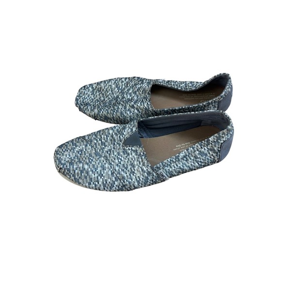 TOMS Woven Slip On Casual Shoes Comfort Loafers Neutral Pattern Size 9 - Picture 2 of 8